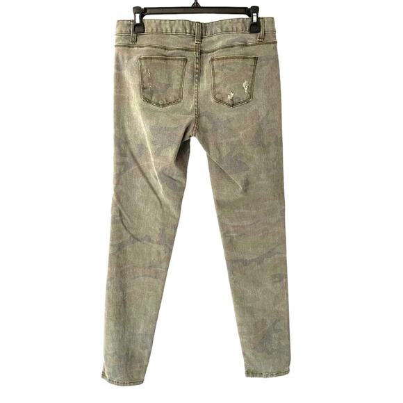 Acne Studios Bliss Merci Camo Stretch Jeans Grean Olive size large 31 - Picture 4 of 6